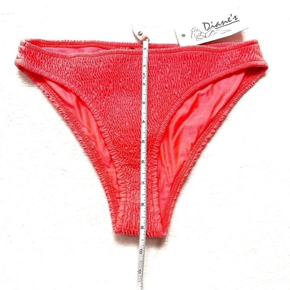⭐️ 5 for $25 Rehab LAB Orange Ruched High Cut Swim Bottom Size M - Picture 5 of 8